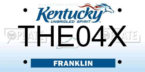 THE04X Kentucky License Plate