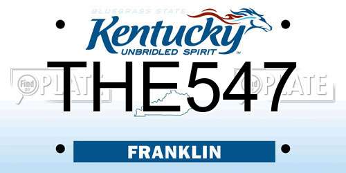 THE547 Kentucky License Plate