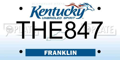 THE847 Kentucky License Plate