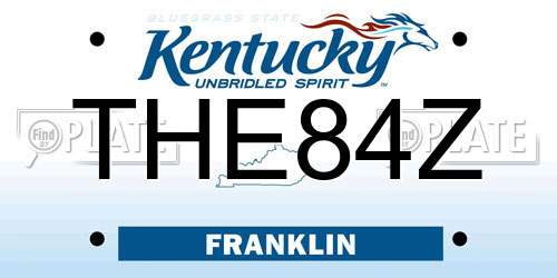 THE84Z Kentucky License Plate