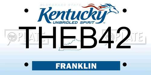 THEB42 Kentucky License Plate
