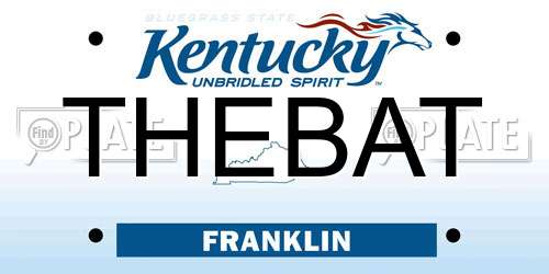 THEBAT Kentucky License Plate
