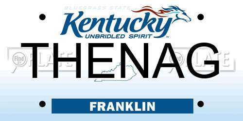 THENAG Kentucky License Plate