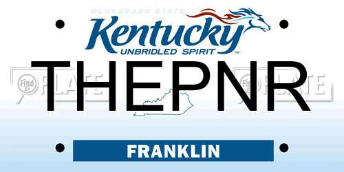 THEPNR Kentucky License Plate