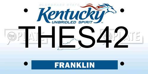 THES42 Kentucky License Plate