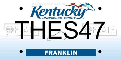 THES47 Kentucky License Plate