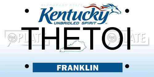 THETOI Kentucky License Plate