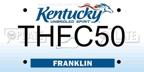 THFC50 Kentucky License Plate