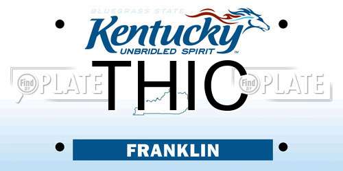 THIC Kentucky License Plate