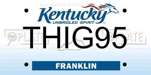 THIG95 Kentucky License Plate