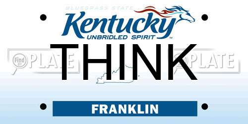 THINK Kentucky License Plate