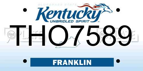 THO7589 Kentucky License Plate