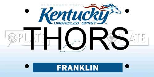 THORS Kentucky License Plate