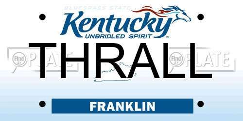 THRALL Kentucky License Plate