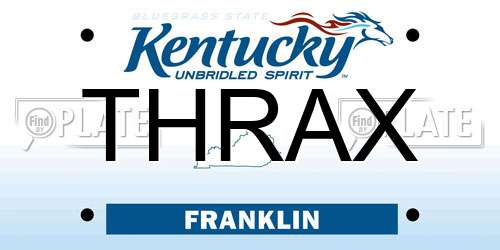 THRAX Kentucky License Plate