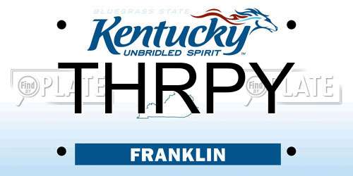 THRPY Kentucky License Plate