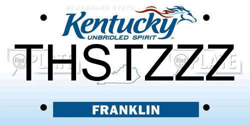 THSTZZZ Kentucky License Plate