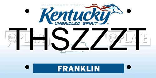 THSZZZT Kentucky License Plate