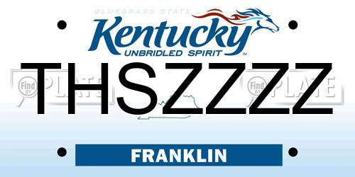 THSZZZZ Kentucky License Plate