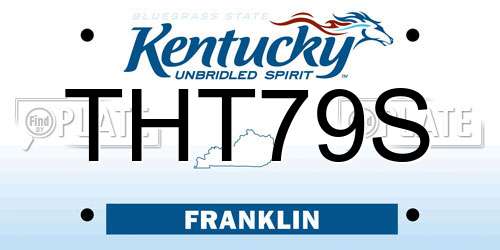THT79S Kentucky License Plate