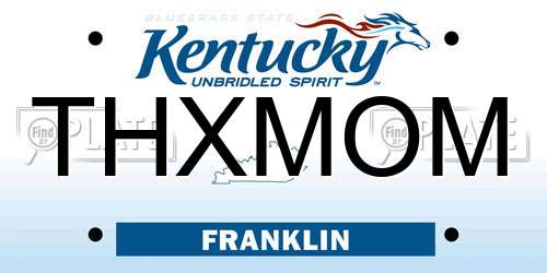 THXMOM Kentucky License Plate