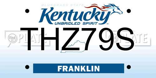 THZ79S Kentucky License Plate