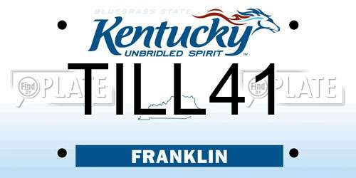 TILL41 Kentucky License Plate