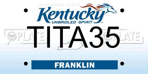 TITA35 Kentucky License Plate
