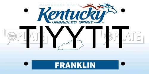 TIYYTIT Kentucky License Plate
