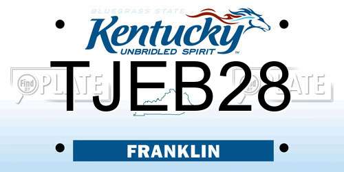 TJEB28 Kentucky License Plate