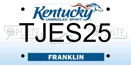 TJES25 Kentucky License Plate