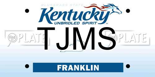 TJMS Kentucky License Plate
