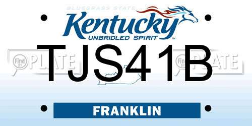 TJS41B Kentucky License Plate