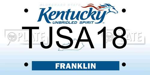 TJSA18 Kentucky License Plate