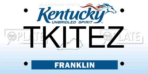 TKITEZ Kentucky License Plate