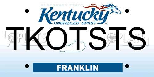 TKOTSTS Kentucky License Plate