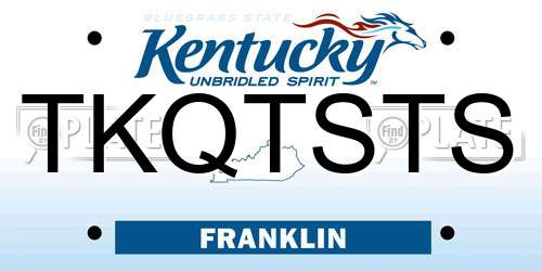 TKQTSTS Kentucky License Plate