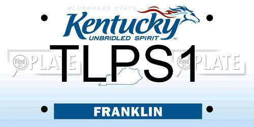 TLPS1 Kentucky License Plate