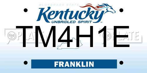 TM4H1E Kentucky License Plate