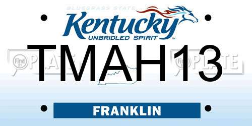 TMAH13 Kentucky License Plate