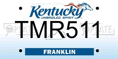 TMR511 Kentucky License Plate