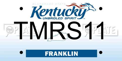 TMRS11 Kentucky License Plate