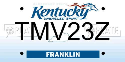 TMV23Z Kentucky License Plate