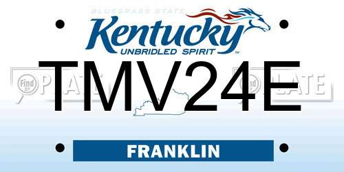TMV24E Kentucky License Plate