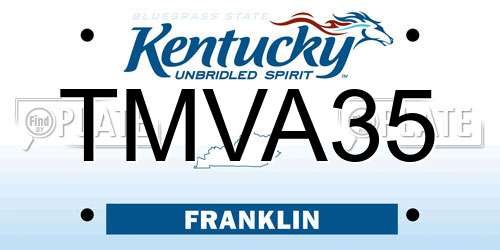 TMVA35 Kentucky License Plate