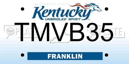 TMVB35 Kentucky License Plate