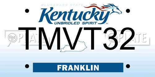 TMVT32 Kentucky License Plate