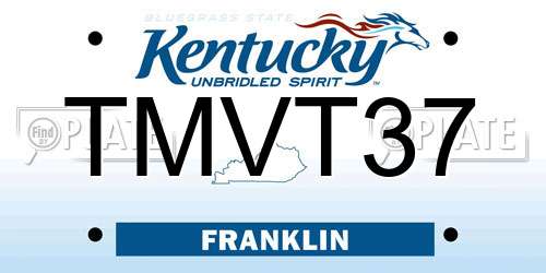 TMVT37 Kentucky License Plate