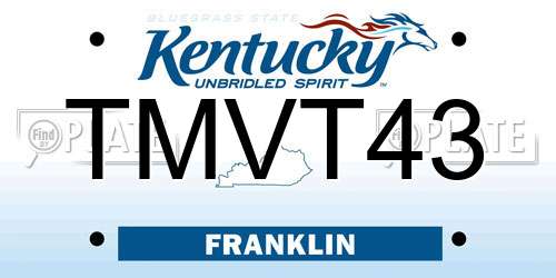 TMVT43 Kentucky License Plate