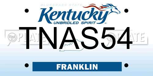 TNAS54 Kentucky License Plate